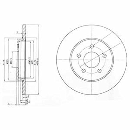 Bremsscheibe - Delphi BG3663C Bremsscheibe - Delphi BG3663C von Delphi