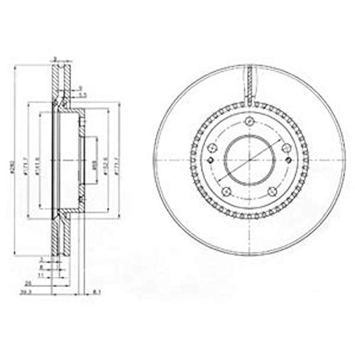 Bremsscheibe - Delphi BG3861C Bremsscheibe - Delphi BG3861C von Delphi