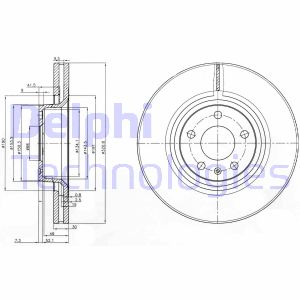 Bremsscheibe Vorderachse Delphi BG3939 von Delphi