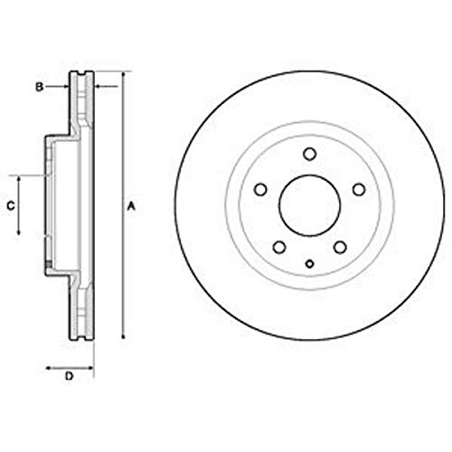 Bremsscheibe - Delphi BG4713C Bremsscheibe - Delphi BG4713C von Delphi