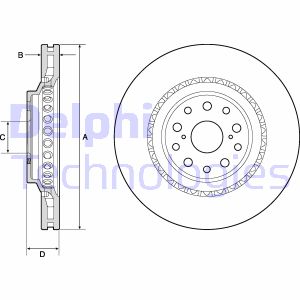 Bremsscheibe Delphi BG9186C Bremsscheibe Delphi BG9186C von Delphi