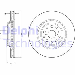 Bremsscheibe Delphi BG9187C Bremsscheibe Delphi BG9187C von Delphi