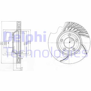 Bremsscheibe Vorderachse rechts Delphi BG9950 von Delphi