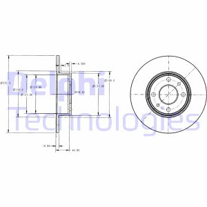 Bremsscheibe Hinterachse Delphi BG2322 Bremsscheibe Hinterachse Delphi BG2322 von Delphi