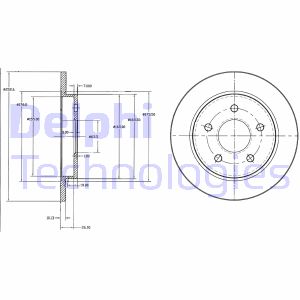 Bremsscheibe Hinterachse Delphi BG2332 Bremsscheibe Hinterachse Delphi BG2332 von Delphi