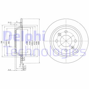 Bremsscheibe Hinterachse Delphi BG2420 Bremsscheibe Hinterachse Delphi BG2420 von Delphi