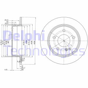 Bremsscheibe Hinterachse Delphi BG2761 von Delphi