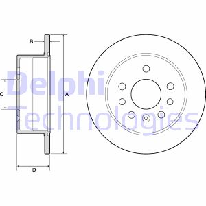 Bremsscheibe Hinterachse Delphi BG2879 Bremsscheibe Hinterachse Delphi BG2879 von Delphi