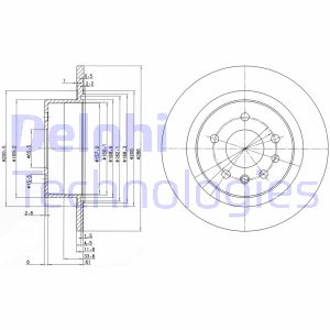 Bremsscheibe Hinterachse Delphi BG2986 von Delphi