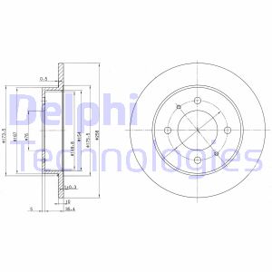 Bremsscheibe Hinterachse Delphi BG3070 Bremsscheibe Hinterachse Delphi BG3070 von Delphi