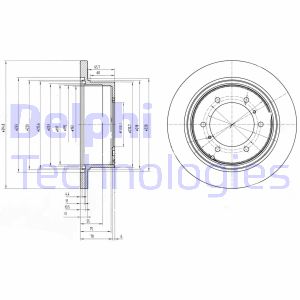 Bremsscheibe Hinterachse Delphi BG3105 Bremsscheibe Hinterachse Delphi BG3105 von Delphi