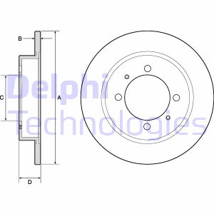 Bremsscheibe Hinterachse Delphi BG3203 von Delphi
