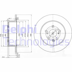 Bremsscheibe Hinterachse Delphi BG3583 Bremsscheibe Hinterachse Delphi BG3583 von Delphi