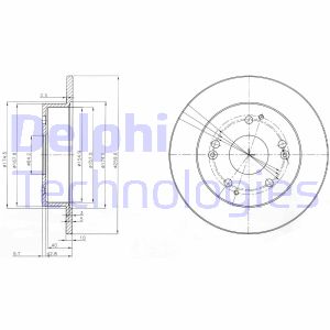 Bremsscheibe Hinterachse Delphi BG3746 von Delphi