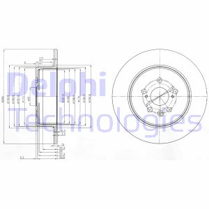 Bremsscheibe Hinterachse Delphi BG3777 von Delphi