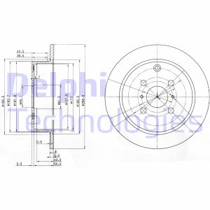 Bremsscheibe Hinterachse Delphi BG3867 von Delphi