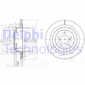 Bremsscheibe Hinterachse Delphi BG3931 Bremsscheibe Hinterachse Delphi BG3931 von Delphi