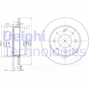 Bremsscheibe Hinterachse Delphi BG3971 Bremsscheibe Hinterachse Delphi BG3971 von Delphi