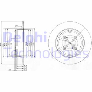 Bremsscheibe Hinterachse Delphi BG3974 von Delphi