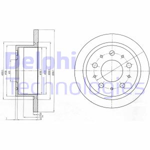 Bremsscheibe Hinterachse Delphi BG4062 Bremsscheibe Hinterachse Delphi BG4062 von Delphi