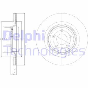 Bremsscheibe Hinterachse Delphi BG4078 von Delphi