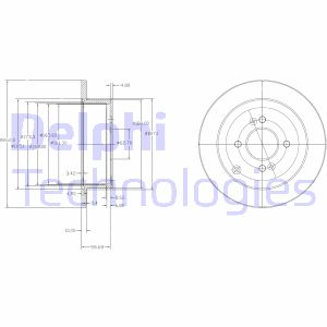 Bremsscheibe Hinterachse Delphi BG4097 Bremsscheibe Hinterachse Delphi BG4097 von Delphi