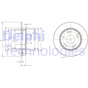 Bremsscheibe Hinterachse Delphi BG4118C Bremsscheibe Hinterachse Delphi BG4118C von Delphi