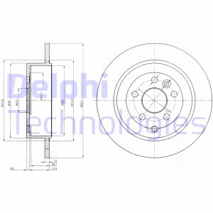 Bremsscheibe Hinterachse Delphi BG4124C Bremsscheibe Hinterachse Delphi BG4124C von Delphi