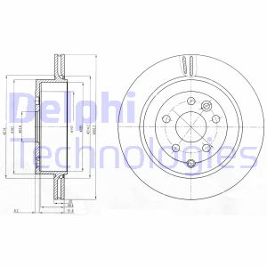 Bremsscheibe Hinterachse Delphi BG4125 von Delphi