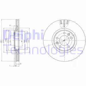 Bremsscheibe Hinterachse Delphi BG4150 von Delphi