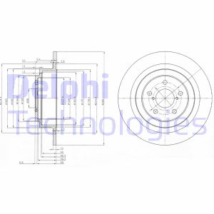 Bremsscheibe Hinterachse Delphi BG4154 von Delphi