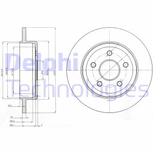Bremsscheibe Hinterachse Delphi BG4160 Bremsscheibe Hinterachse Delphi BG4160 von Delphi