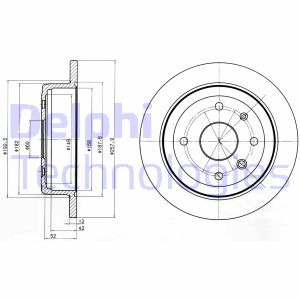 Bremsscheibe Hinterachse Delphi BG4194 Bremsscheibe Hinterachse Delphi BG4194 von Delphi