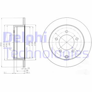 Bremsscheibe Hinterachse Delphi BG4198 von Delphi