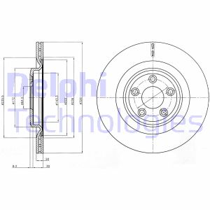 Bremsscheibe Hinterachse Delphi BG4202C Bremsscheibe Hinterachse Delphi BG4202C von Delphi