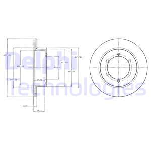 Bremsscheibe Hinterachse Delphi BG4218 Bremsscheibe Hinterachse Delphi BG4218 von Delphi