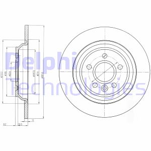 Bremsscheibe Hinterachse Delphi BG4239C von Delphi