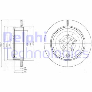 Bremsscheibe Hinterachse Delphi BG4288 von Delphi