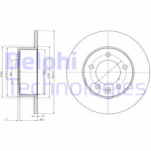 Bremsscheibe Hinterachse Delphi BG4320 Bremsscheibe Hinterachse Delphi BG4320 von Delphi