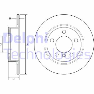 Bremsscheibe Hinterachse Delphi BG4561C Bremsscheibe Hinterachse Delphi BG4561C von Delphi