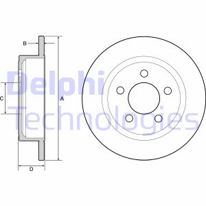 Bremsscheibe Hinterachse Delphi BG4648 von Delphi