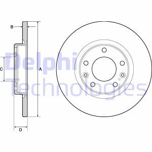 Bremsscheibe Hinterachse Delphi BG4661C von Delphi