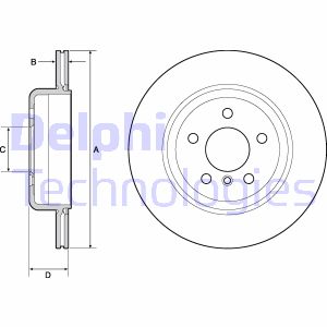Bremsscheibe Hinterachse Delphi BG4664C Bremsscheibe Hinterachse Delphi BG4664C von Delphi