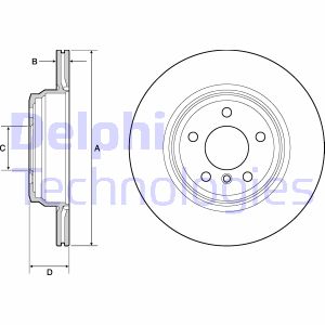 Bremsscheibe Hinterachse Delphi BG4665C Bremsscheibe Hinterachse Delphi BG4665C von Delphi