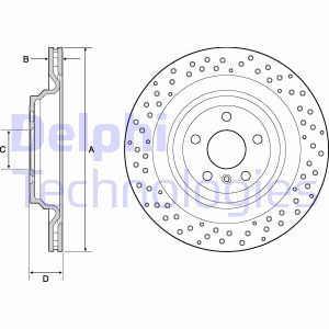 Bremsscheibe Hinterachse Delphi BG4699C Bremsscheibe Hinterachse Delphi BG4699C von Delphi