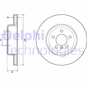 Bremsscheibe Hinterachse Delphi BG4752C von Delphi