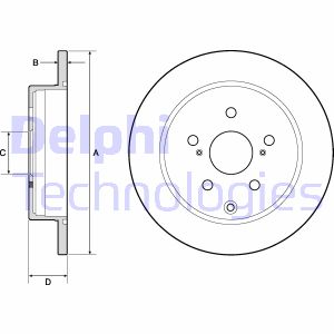 Bremsscheibe Hinterachse Delphi BG4757C Bremsscheibe Hinterachse Delphi BG4757C von Delphi