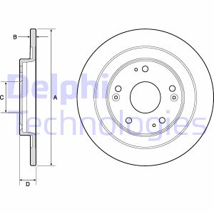 Bremsscheibe Hinterachse Delphi BG4773C von Delphi