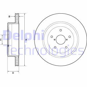 Bremsscheibe Hinterachse Delphi BG4775C Bremsscheibe Hinterachse Delphi BG4775C von Delphi