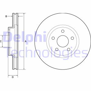 Bremsscheibe Hinterachse Delphi BG4803C Bremsscheibe Hinterachse Delphi BG4803C von Delphi